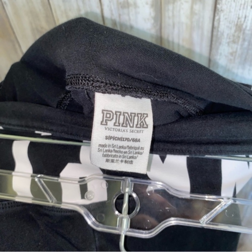 Pink Black Banded Logo Leggings - Picture 5 of 5